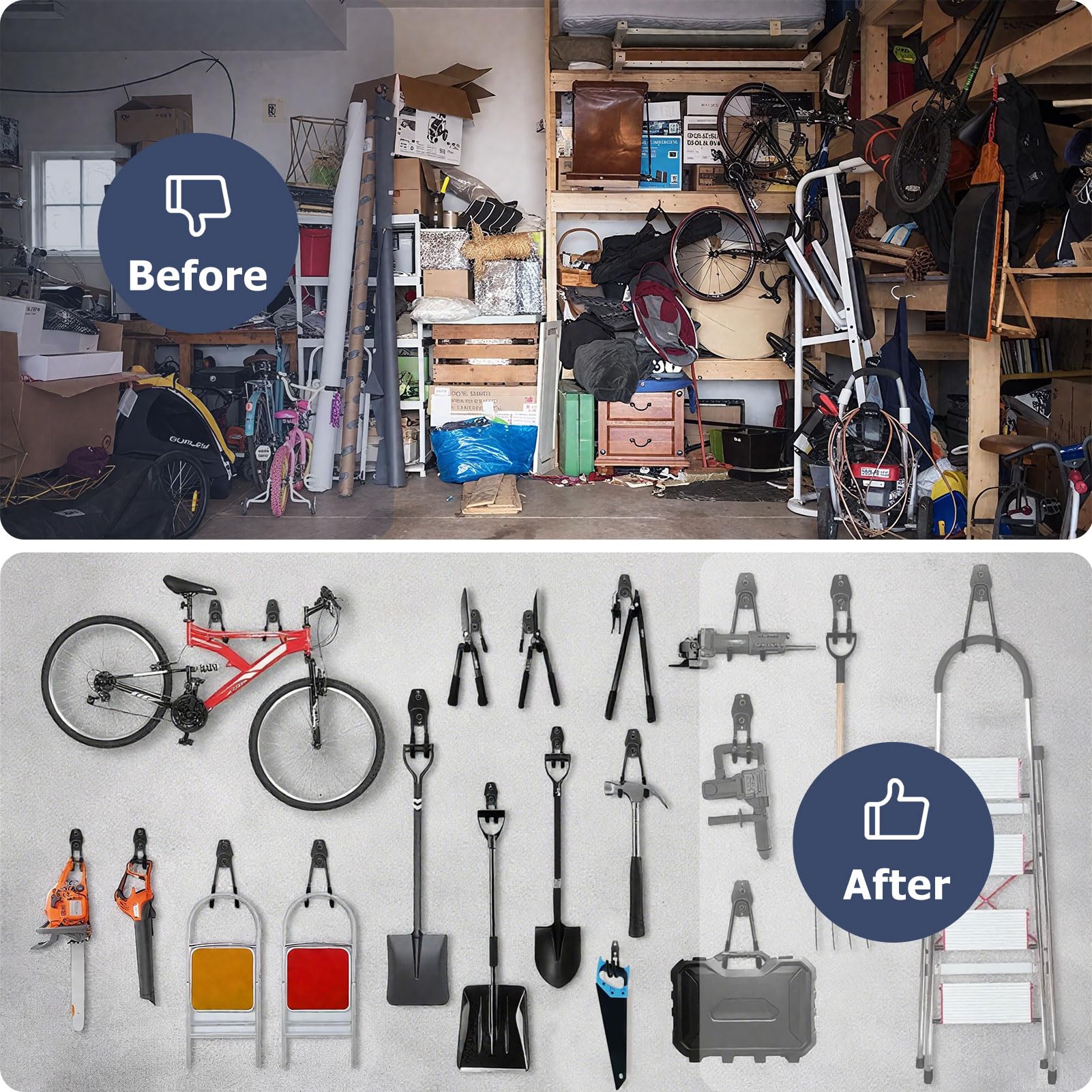 KOFANI garage storage keeps ladders, bikes, and garden tools organized and accessible
