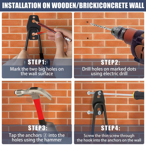 KOFANI space-saving double-hook design declutters walls and saves vertical space
