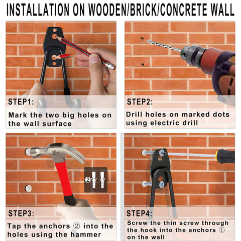 KOFANI heavy-duty hooks hold ladders, bikes, and garden tools