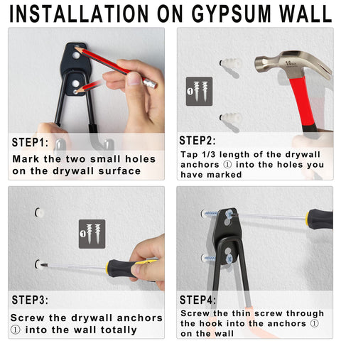 KOFANI installation-ready hooks support walls with universal mounting options