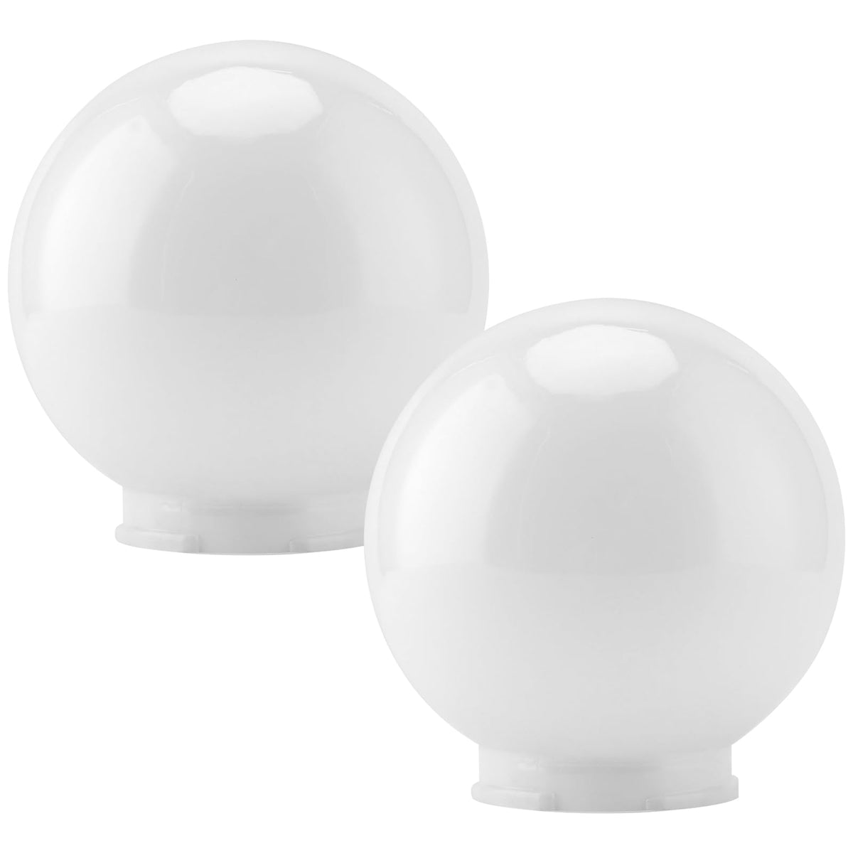 KOHAND white acrylic globe 6x6x3 inch, smooth shade for soft, even illumination.