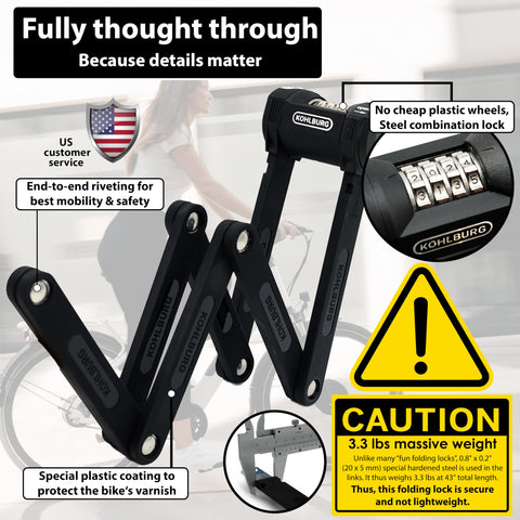 KOHLBURG all-steel lock core resists ice spray and attacks without plastic parts.