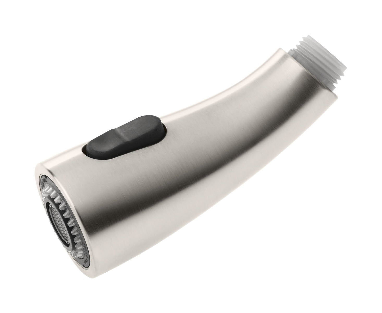 Kohler 1201108-VS sprayhead closeup with Vibrant Stainless finish for lasting shine