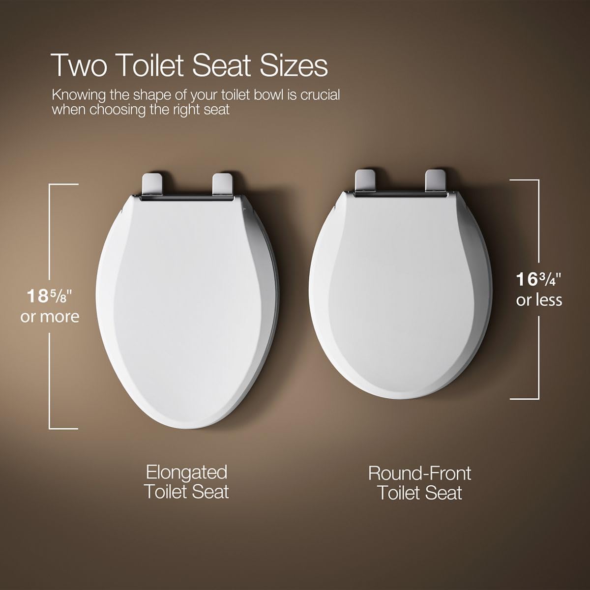 Kohler Brevia color-matched hinges blend with white