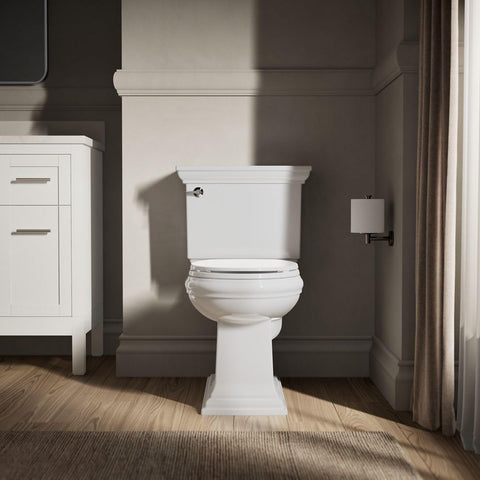 Kohler Brevia white seat with clean, minimalist hardware