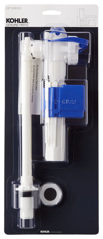 Kohler GP1068030 fill valve features a plastic shank for durability.
