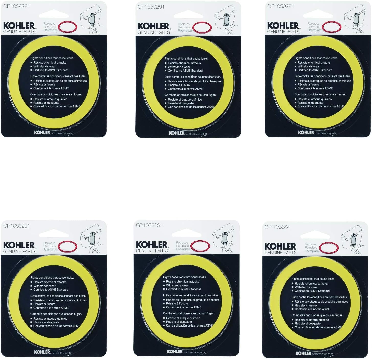 Kohler GP1059291 seal closeup highlighting chemical-resistant material for durability.