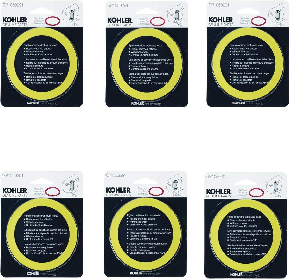 Kohler GP1059291 seal closeup highlighting chemical-resistant material for durability.