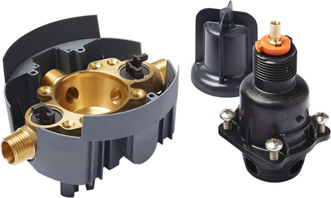 Kohler rough-in guide and mud guard aid precise valve installation.