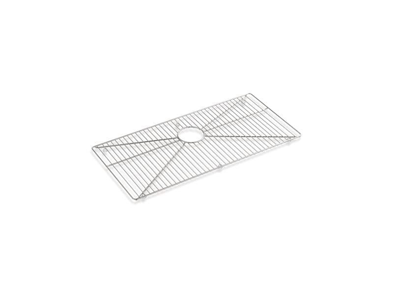 Kohler Lyric sink rack in stainless steel protects surfaces and supports drying for compatible K-RH23374-4PC/K-RC21612-2PC