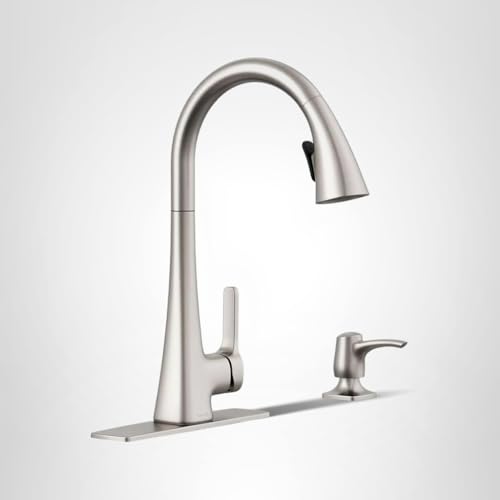 Kohler Maxton DockNetik system keeps the sprayhead securely docked when not in use.
