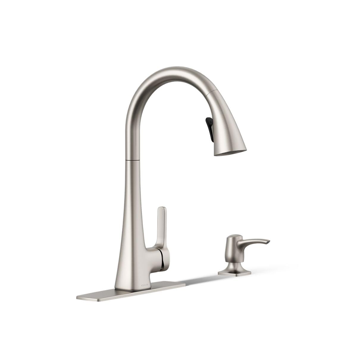 Kohler Maxton pull-down faucet with sleek stainless finish and easy installation.