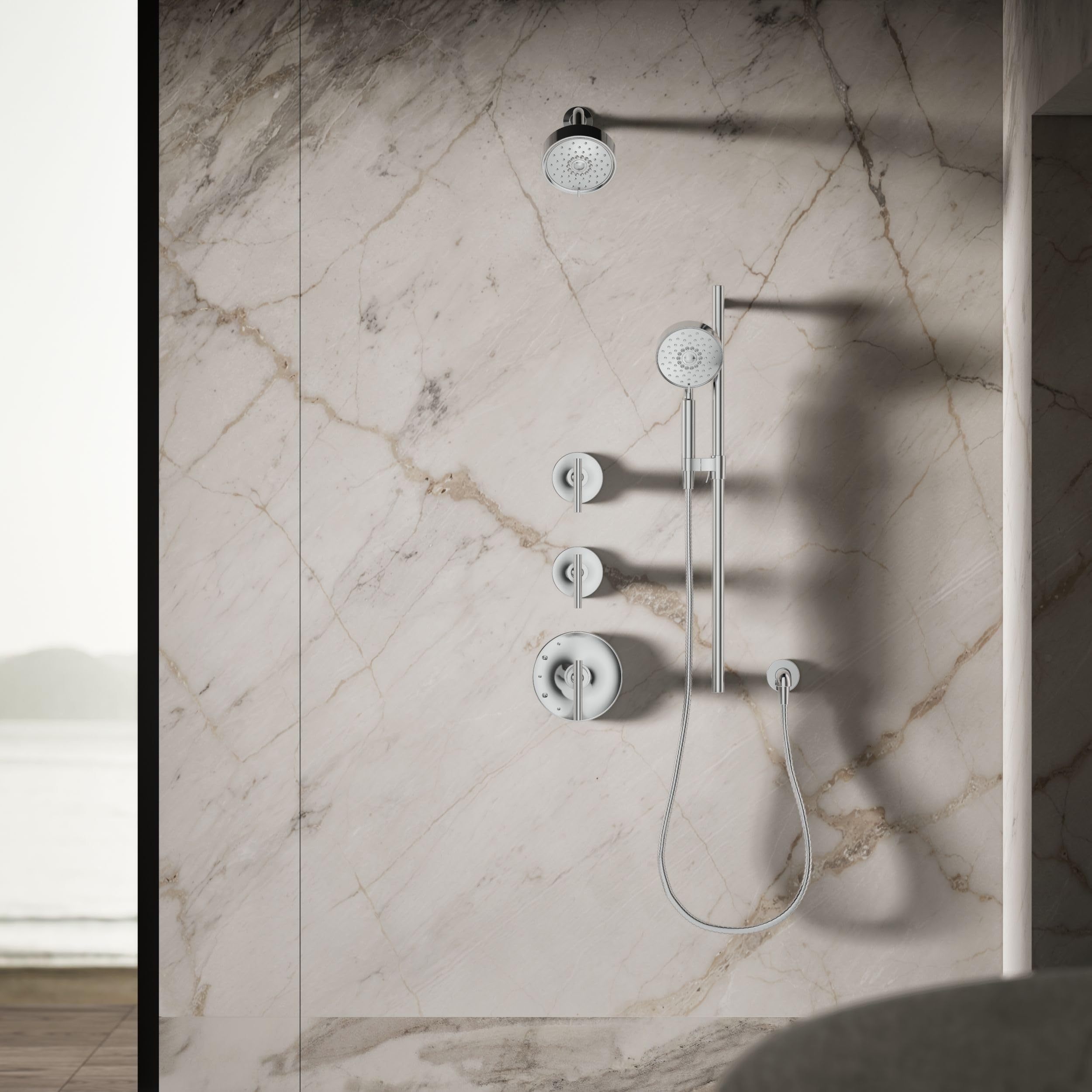 Kohler Purist 22170-CP 1/2 in NPT connection supports quick upgrades.