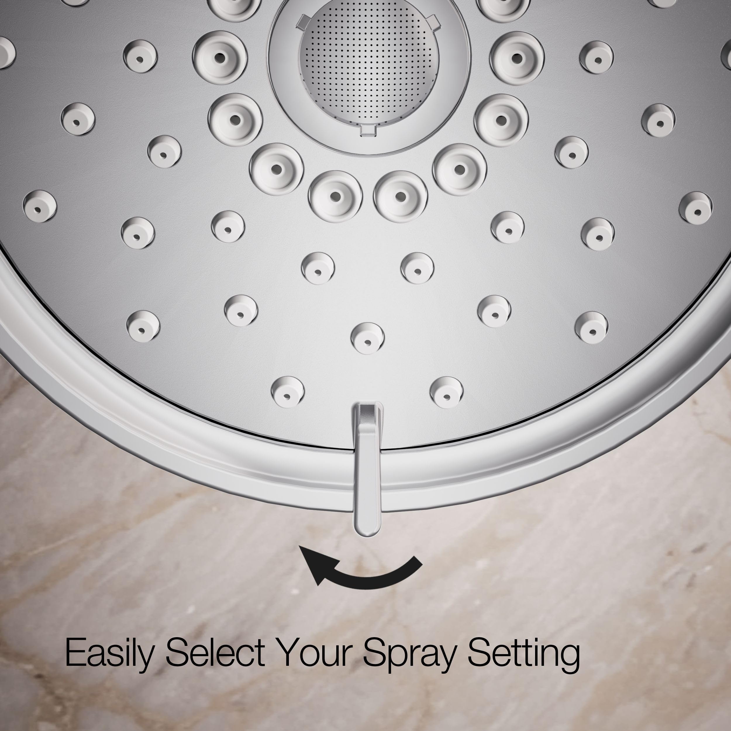 Kohler Purist 22170-CP with Katalyst technology enhances spray fullness.