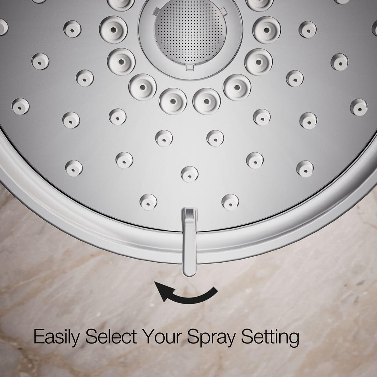 Kohler Purist 22170-CP MasterClean sprayface simplifies mineral buildup removal.