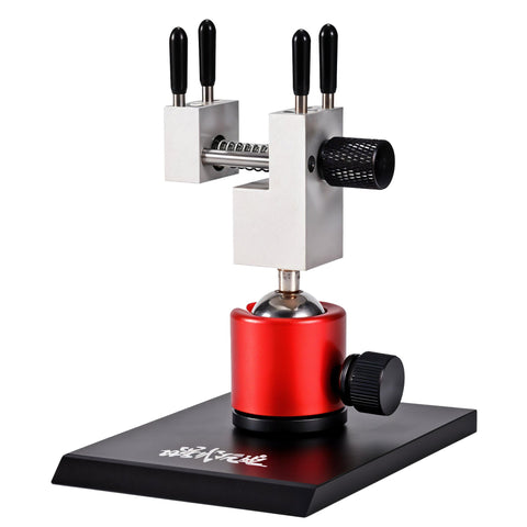Kojintora mini vise base with 360° rotation for flexible jewelry making tasks.
