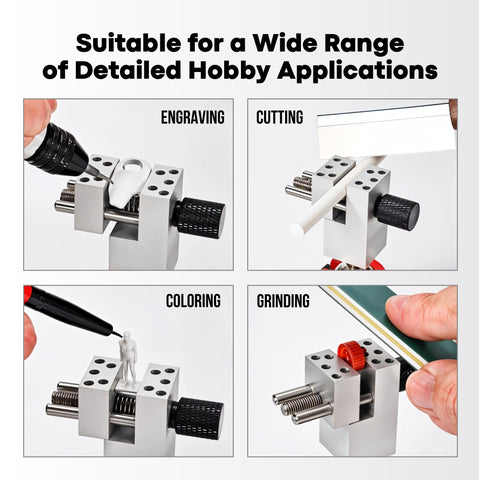 Kojintora mini vise detachable jaw enables handheld use and versatility.