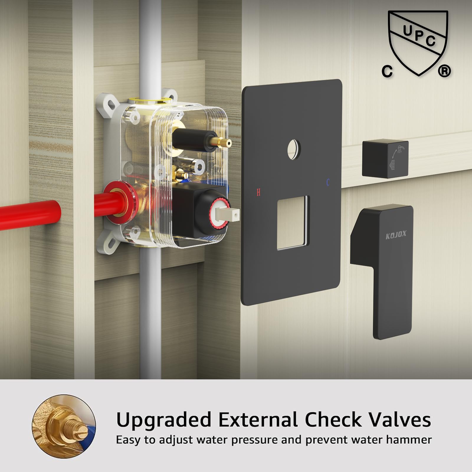 KOJOX easy-installation hardware simplifies setup and saves time