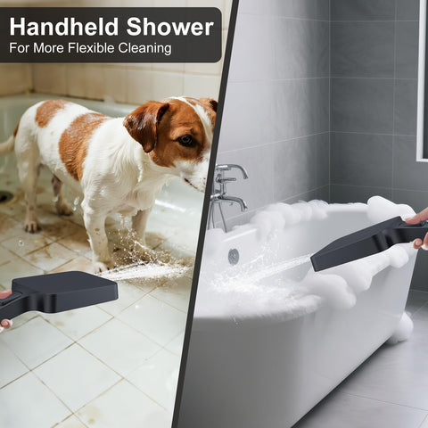 KOJOX silicone-nozzle shower head resists mineral buildup and wipes clean