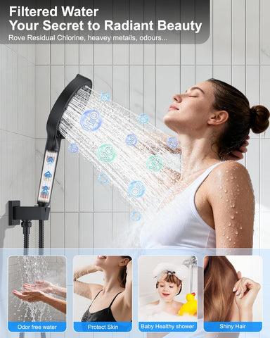 KOJOX 5-in-1 spray modes including Power Wash and massage options.