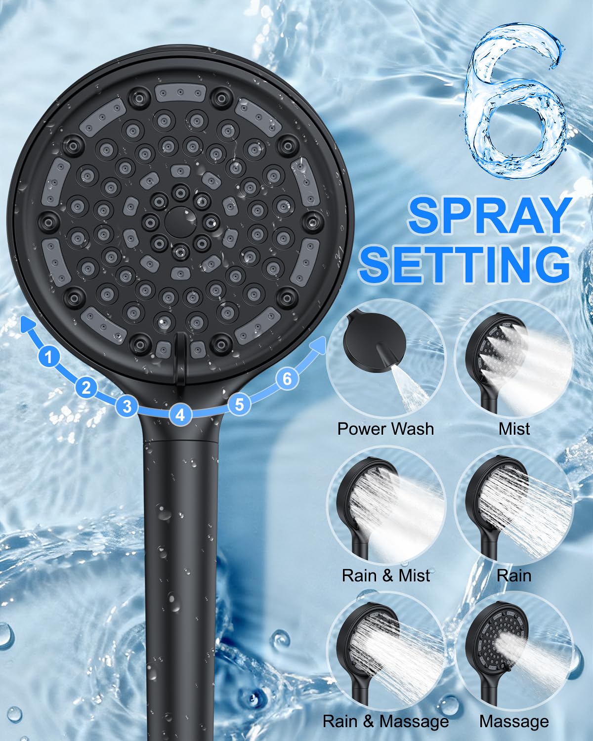 KOJOX Power Wash mode delivers high-pressure cleaning for tough grime.