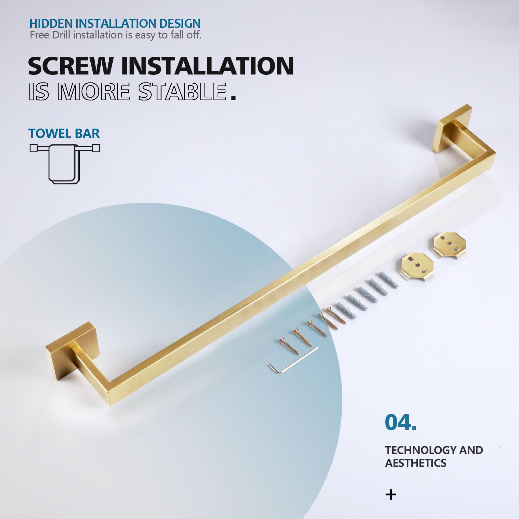 KOKOSIRI B4003BG-L24 bracket and hardware bundle simplifies installation