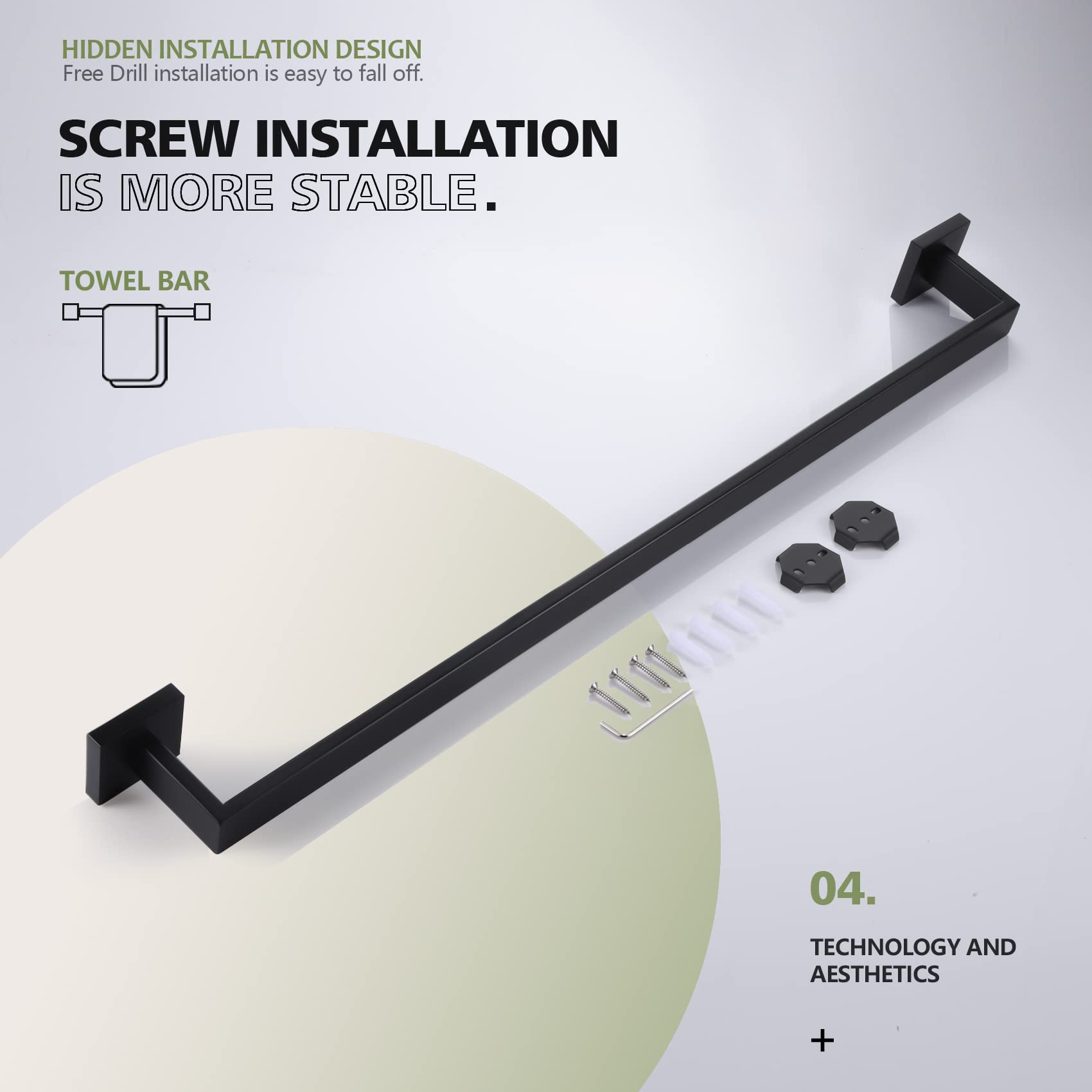 KOKOSIRI B4003BK-L32 dimensions shown for wall planning