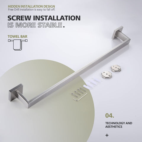 KOKOSIRI B4003BR-L24 bathroom setting keeps towels neatly organized