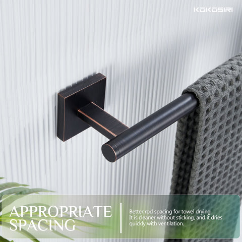 KOKOSIRI stainless steel bar resists rust and fingerprints for easy care.