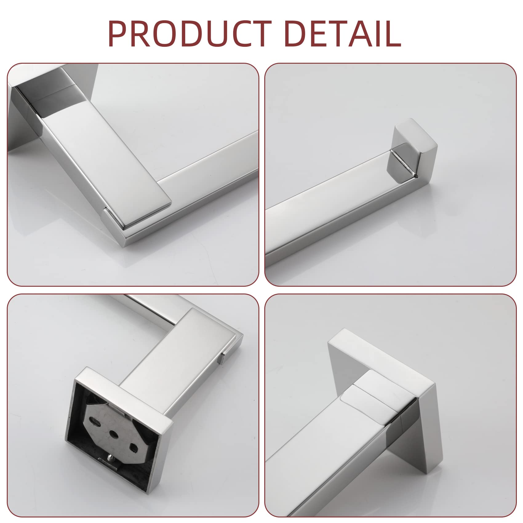 KOKOSIRI chrome toilet paper holder mounted in bathroom corner saves space