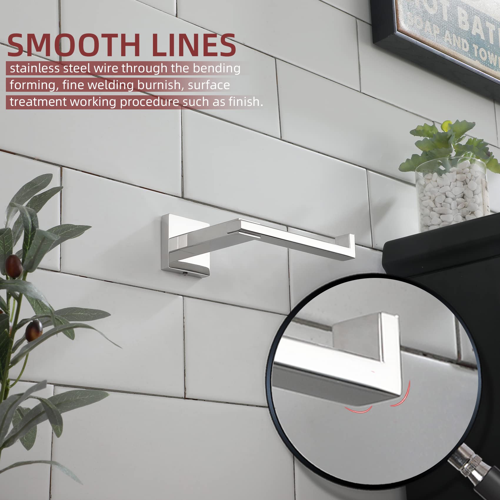 KOKOSIRI chrome toilet paper holder easy install with hardware