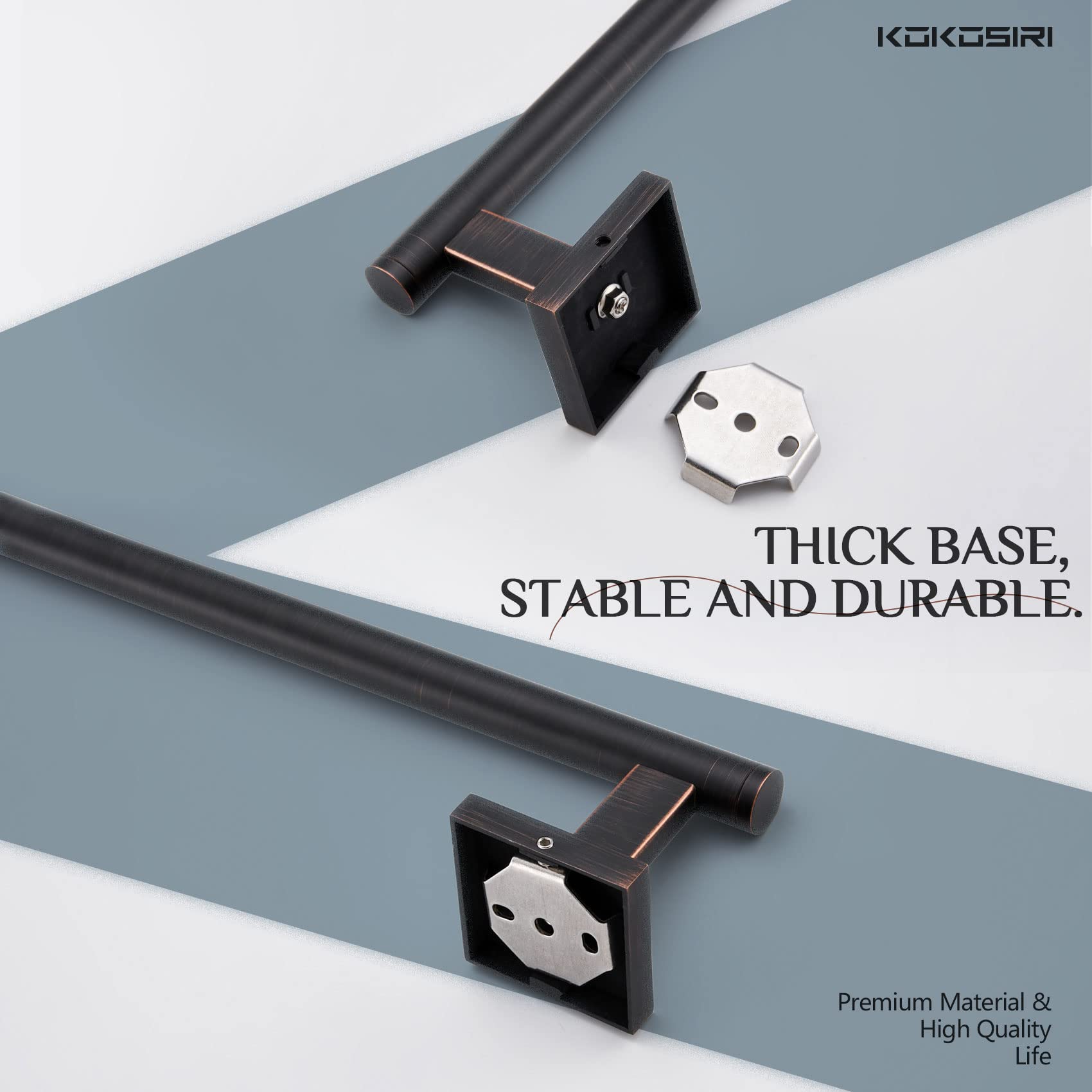 KOKOSIRI 24-inch towel bar suitable for bathroom, kitchen, or entryway.