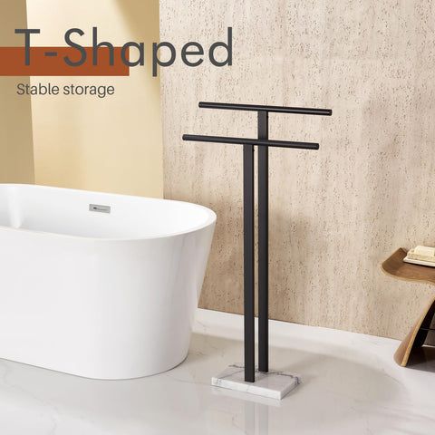 KOKOSIRI matte black towel rack detail emphasizes sleek design and fingerprint resistance.