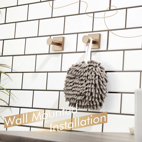 KOKOSIRI robe hooks champagne bronze bathroom use; helps organize towels neatly.