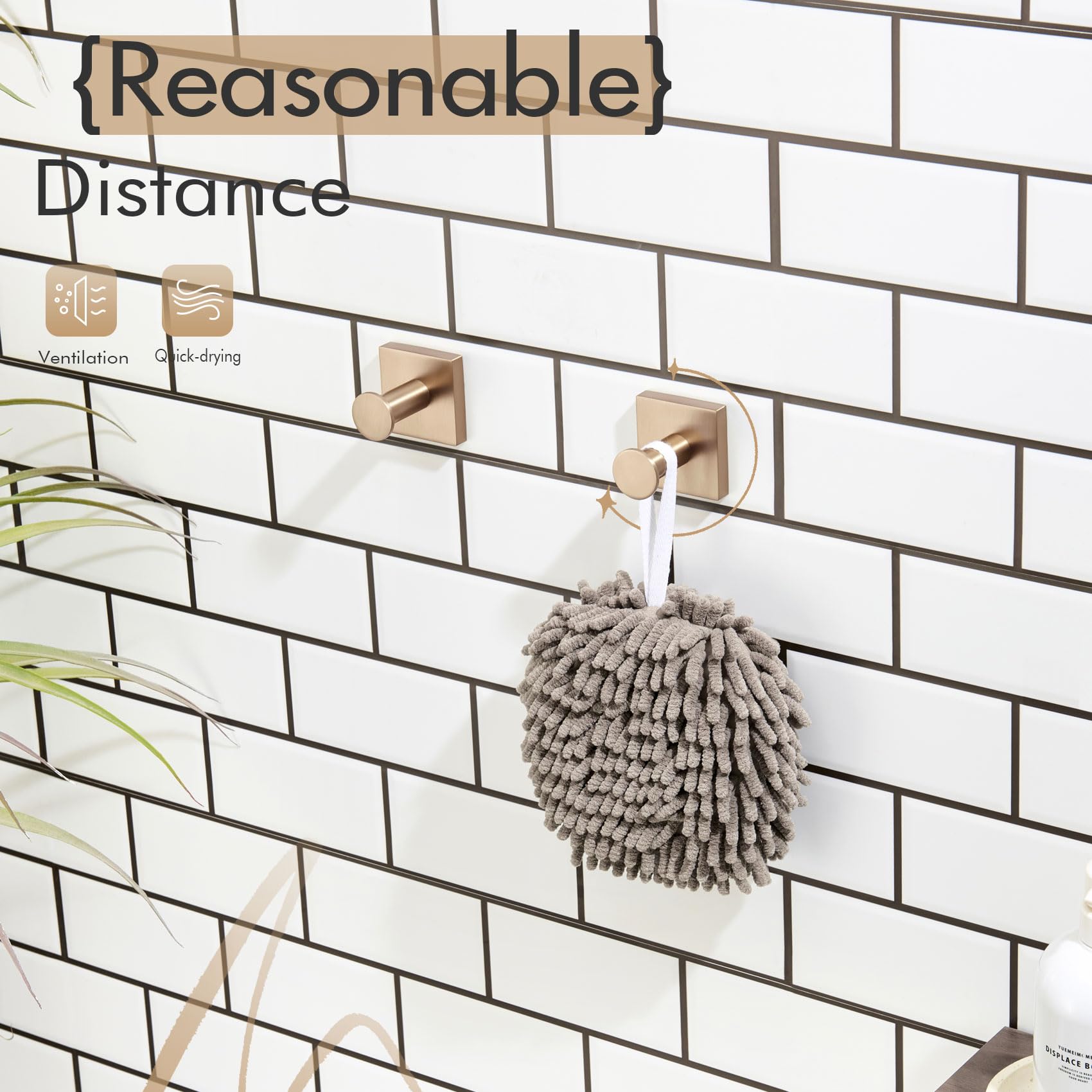 KOKOSIRI robe hooks champagne bronze kitchen use; withstand daily moisture and splashes.