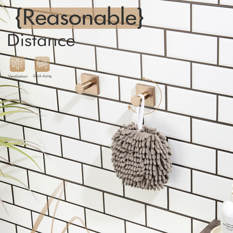 KOKOSIRI robe hooks champagne bronze kitchen use; withstand daily moisture and splashes.