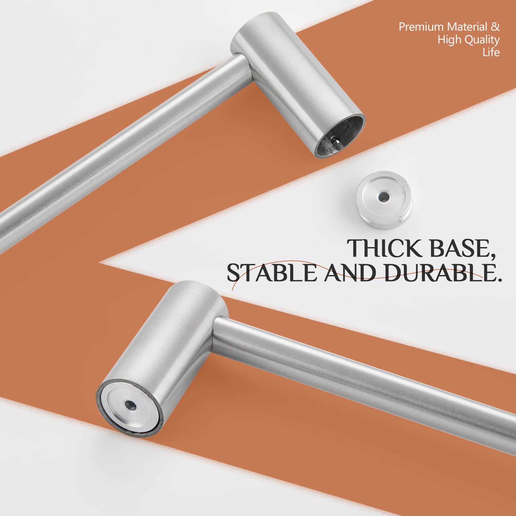 Fingerprint-proof brushed nickel surface stays clean-looking over time
