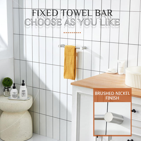KOKOSIRI brushed nickel towel bar with easy-install brackets and hex wrench.