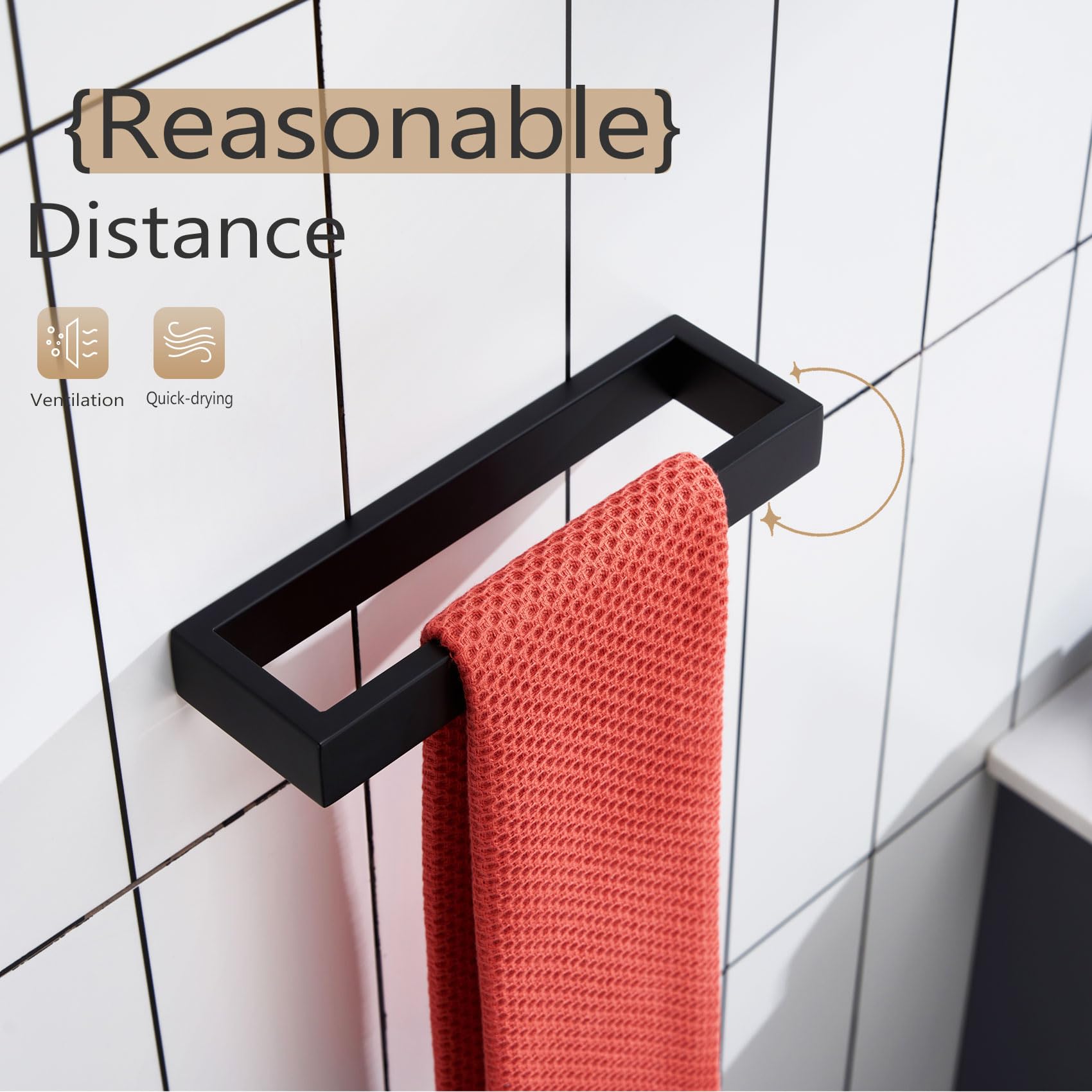 Mounts on tile, drywall, brick, wood, or cabinet surfaces for flexible placement