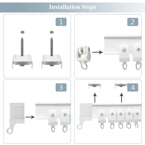 KOLAKO bendable curtain track forms L shapes, U shapes, or bows