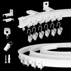 KOLAKO flexible bendable curtain track in ceiling mount design for versatile layouts
