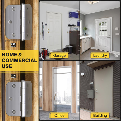 KOLET hinges suitable for interior, exterior, residential, and commercial use.
