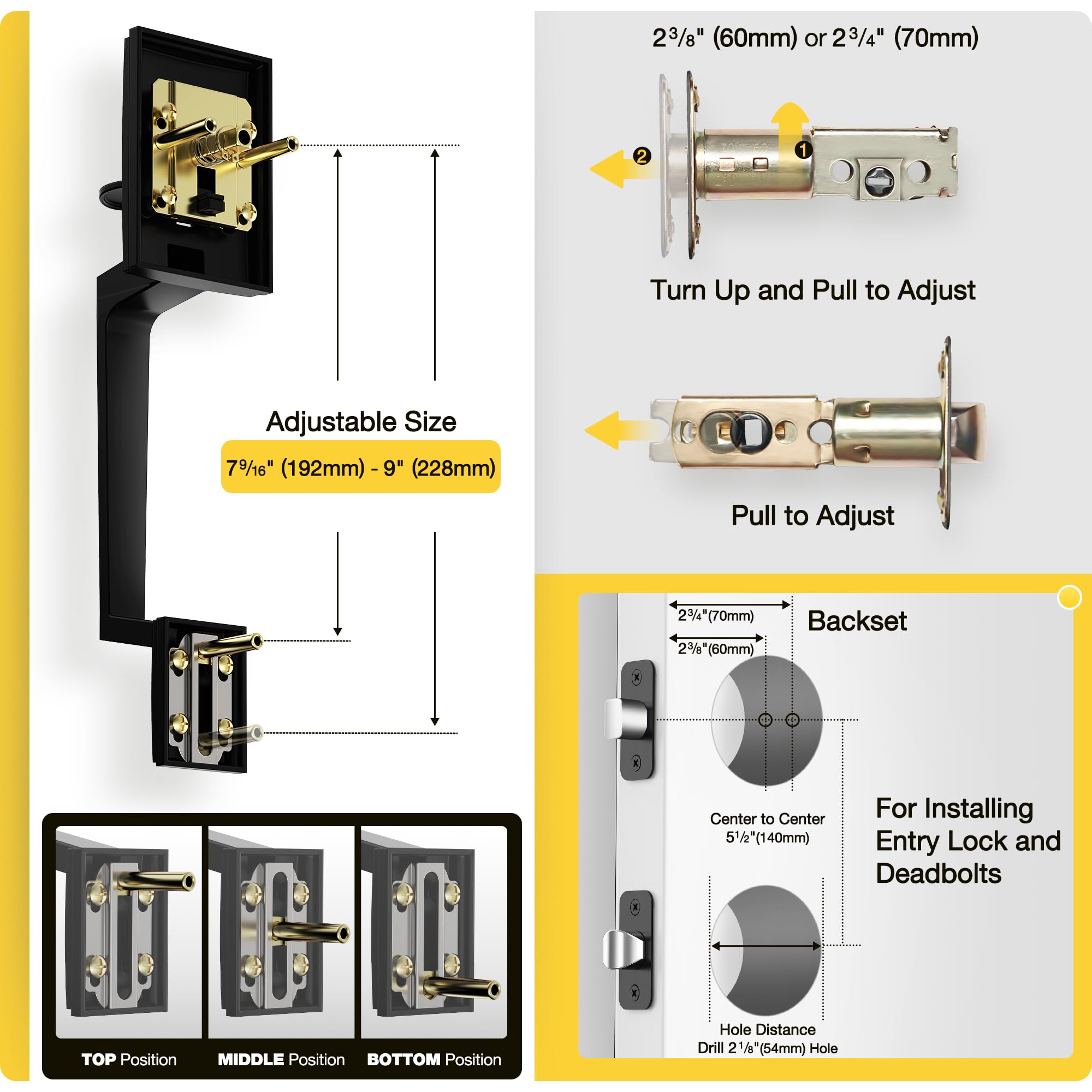 Kolet lock set endures 250,000 cycles for daily use.
