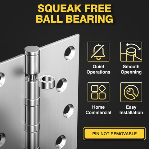 Kolet heavy-duty hinge pack with screws ready for installation.