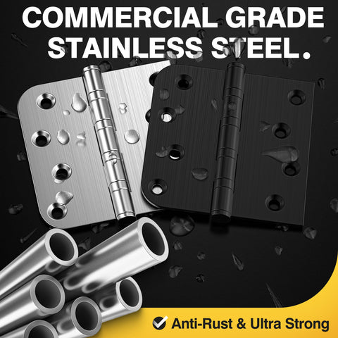 Kolet heavy-duty stainless steel hinges ensure lasting durability for daily use.