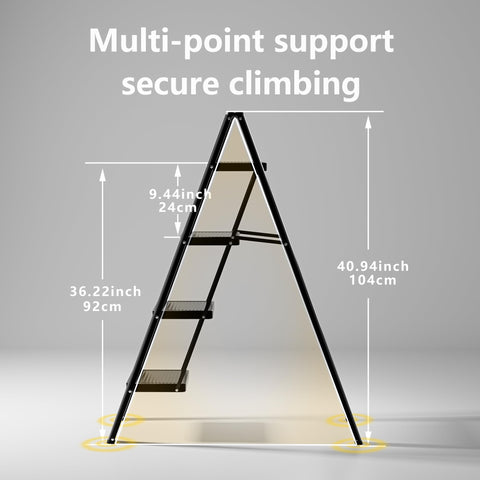 KOLL LINK folded ladder fits neatly into tight storage spaces.