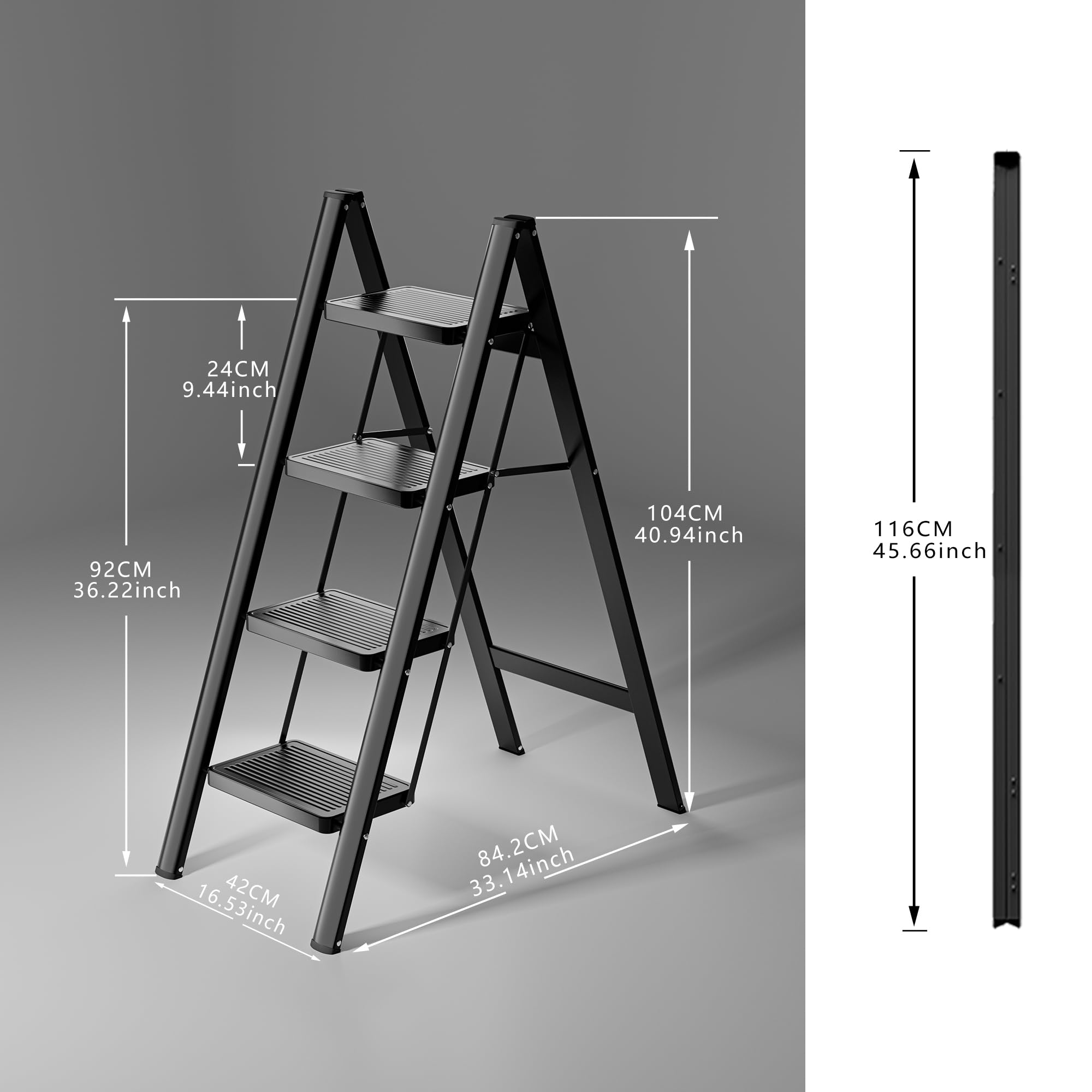 KOLL LINK portable ladder fits in a car trunk for tasks on the go.