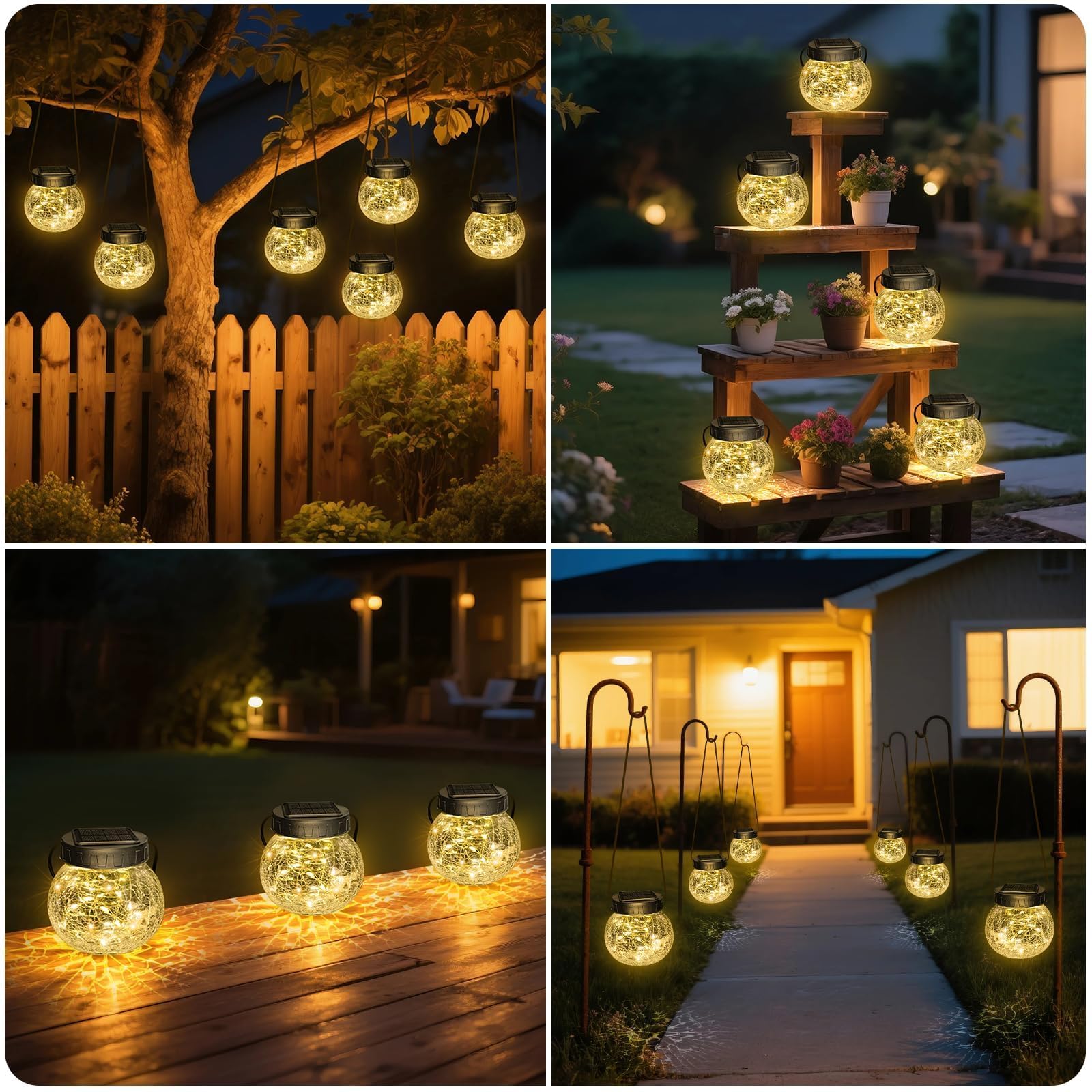 Kolpop hanging solar lights 30 LEDs provide energy-efficient outdoor lighting