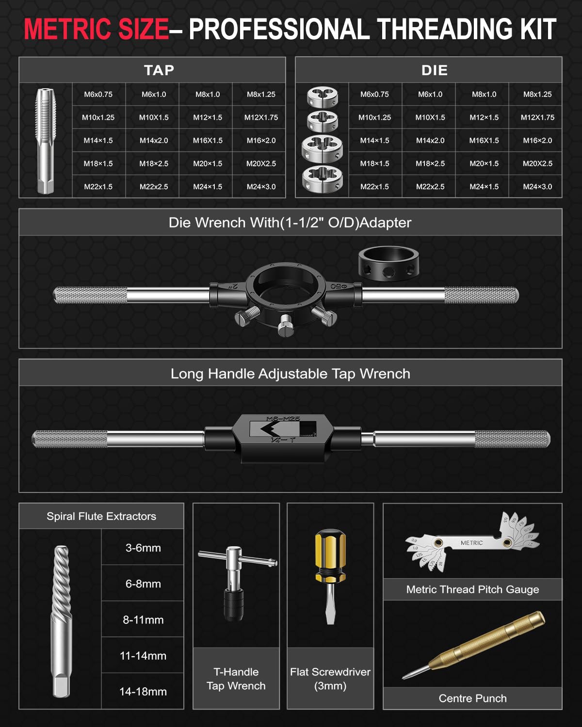 Kolvoii GCr15 steel set; built for high-torque durability.