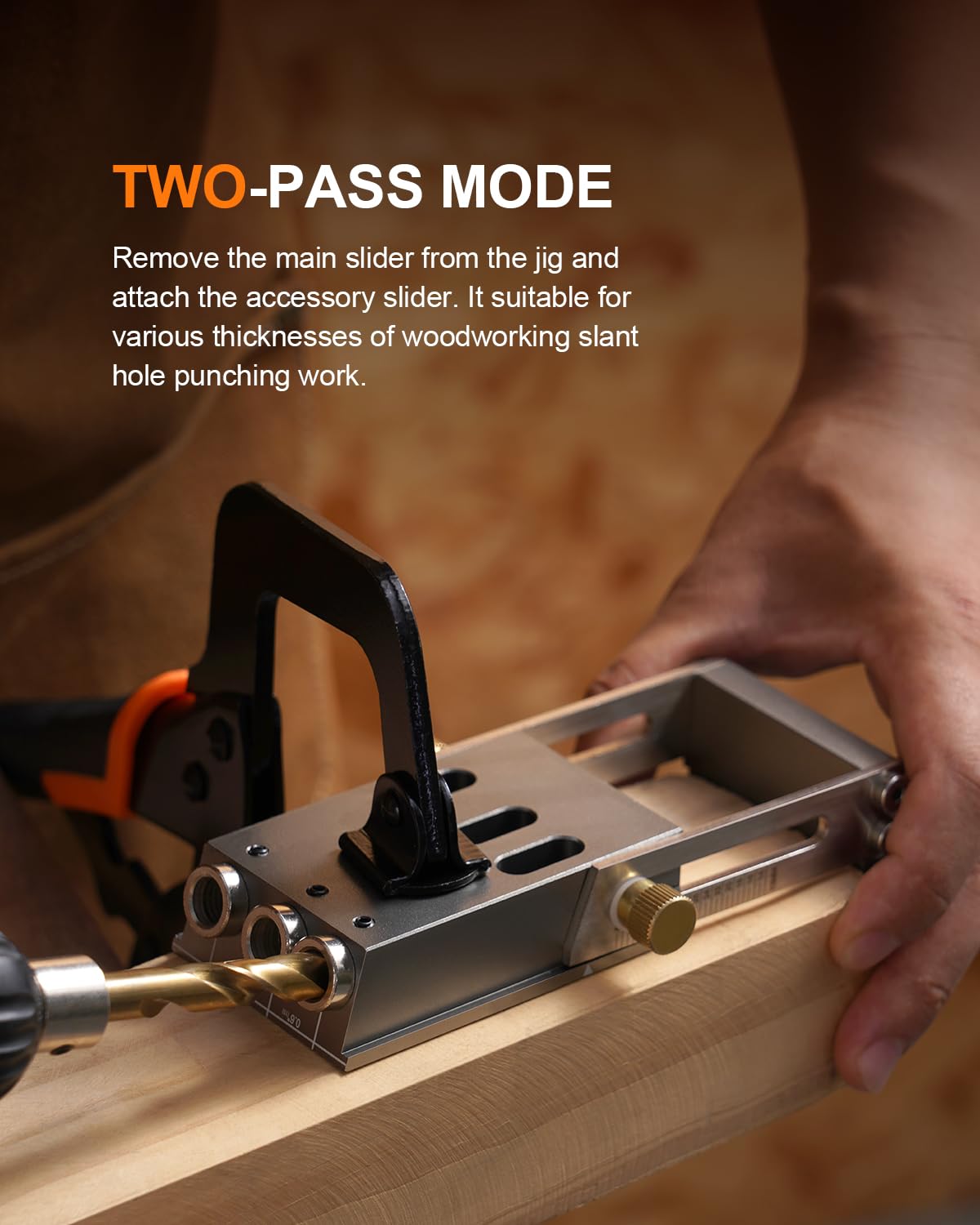 Kolvoii Pocket Hole Jig drill bits and sleeves highlight durable hardware included.